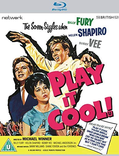 Play It Cool" Blu-ray cover featuring Billy Fury, Helen Shapiro, and Bobby Vee.