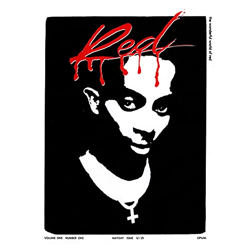 Black and white vinyl album cover for Playboi Carti’s “Whole Lotta Red.”