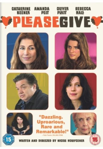 DVD cover for Please Give featuring portraits of the cast and a 15 rating.