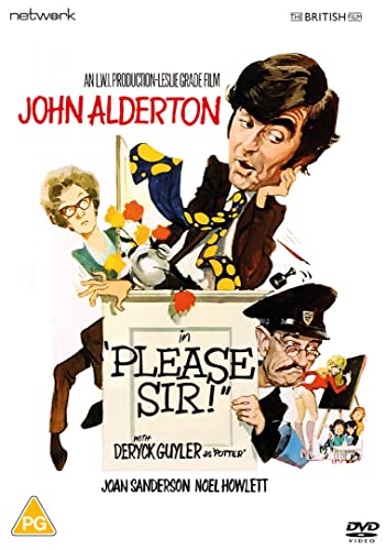 DVD cover for "Please Sir!" featuring cartoon illustrations and actors.