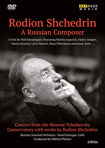 DVD cover featuring a portrait of composer Rodion Shchedrin, conducted by Pletnev.