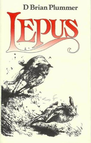 Book cover: hare lying in grass, sheep jumping above, red title.