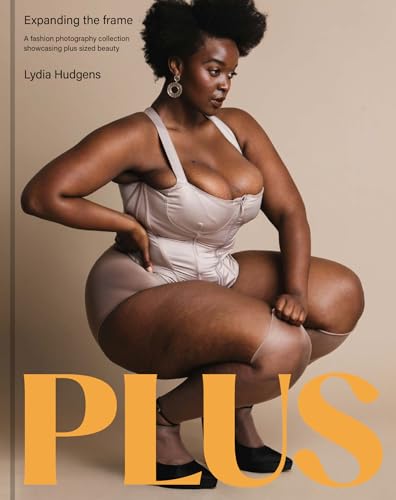 Book cover featuring a plus-size Black woman in a beige corset, squatting.