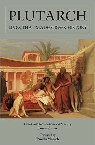 Book cover: "Lives that Made Greek History" with classical figures.