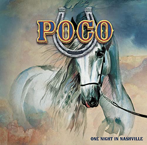 Poco album cover: painting of a white horse with a horseshoe.
