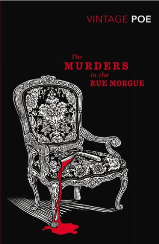 Book cover featuring a black and white ornate chair with red blood dripping down.