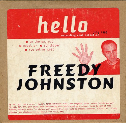 CD cover for "Poe - Hello EP" featuring red, white, and a hand illustration.