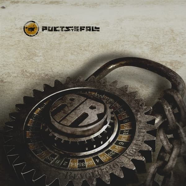 CD cover for Poets Of The Fall’s “Revolution Roulette” with gears.