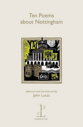 Book cover: "Ten Poems about Nottingham" with illustrated Nottingham cityscape.