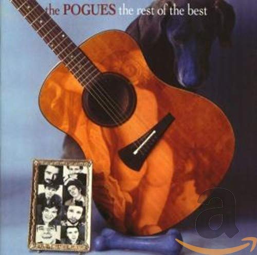 CD cover for The Pogues’ “The Rest of the Best” featuring a guitar and dog.