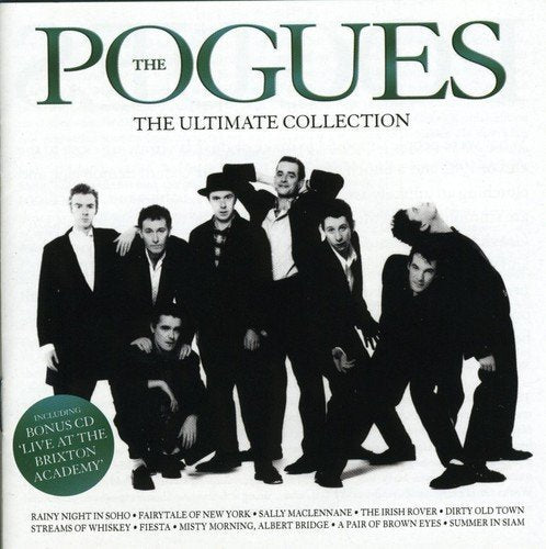 The Pogues' "The Ultimate Collection" 2CD album cover with band photo.