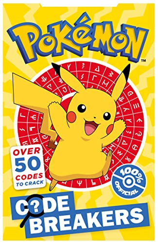 Pokémon Code Breakers" book cover featuring Pikachu and coded symbols.
