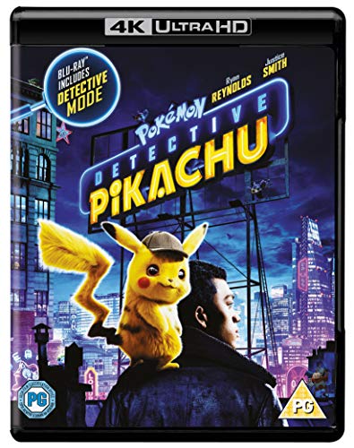 Pokémon Detective Pikachu Blu-ray cover with Pikachu and city background.