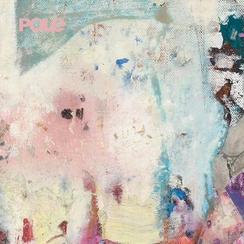 Album cover for Pole’s Tempus, abstract painting with pink, blue, and white.