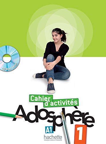 French textbook cover with a young woman, CD-ROM, and colorful design.