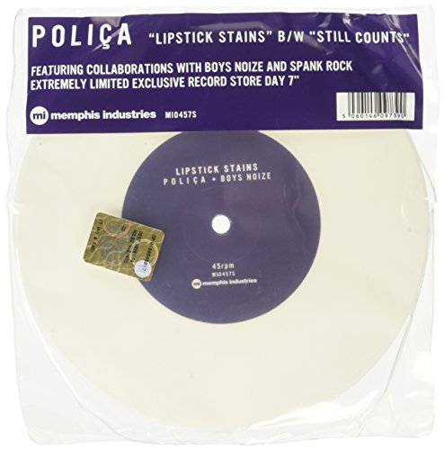 White seven-inch vinyl record with a purple center label in a plastic sleeve.
