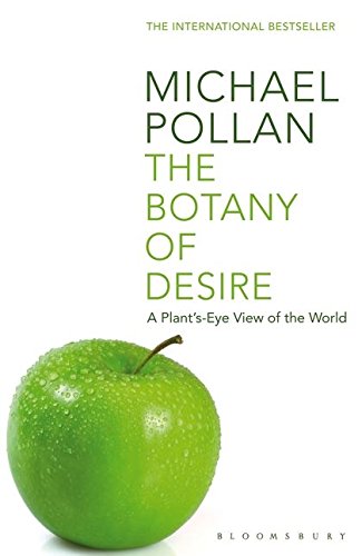 Book cover for The Botany of Desire featuring a green apple with water droplets.