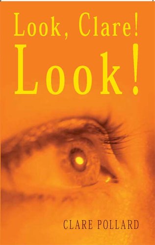 Book cover: orange background, close-up of an eye, bold yellow title.
