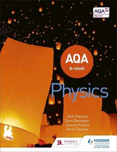 AQA A-Level Physics textbook cover with glowing lanterns background.