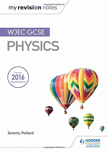 Physics revision notes cover with hot air balloons and text.