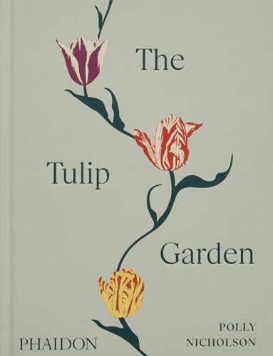 Book cover with illustrated tulips and the title “The Tulip Garden”.