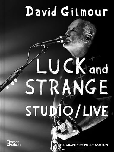 David Gilmour book cover featuring a black and white performance photo.