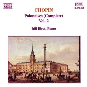 CD cover for Chopin Polonaises Vol. 2, featuring a historical city scene.