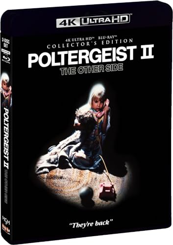 Poltergeist II Blu-ray case featuring a girl with a telephone.