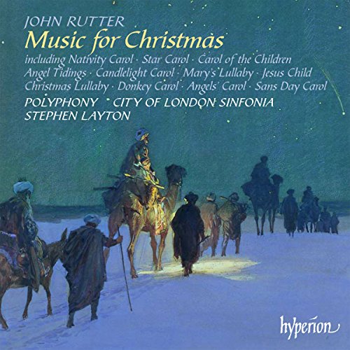 Cover of "J. Rutter - Music For Christmas" with riders on camels in a snowy landscape.