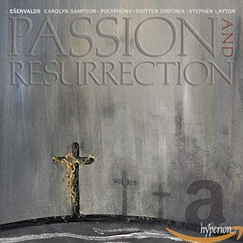 CD cover: “Passion and Resurrection” with a cross in a wintry landscape.