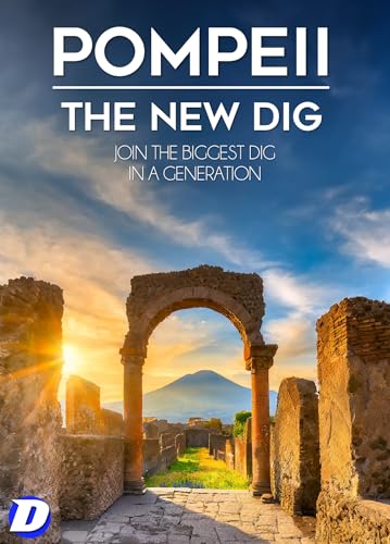DVD cover for "Pompeii: The New Dig" showing ancient Roman ruins.