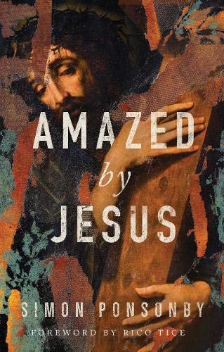Book cover: "Amazed by Jesus" with a painted portrait of Jesus.
