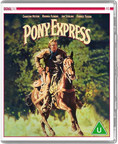 Blu-ray cover art featuring a man riding a horse through a forest.
