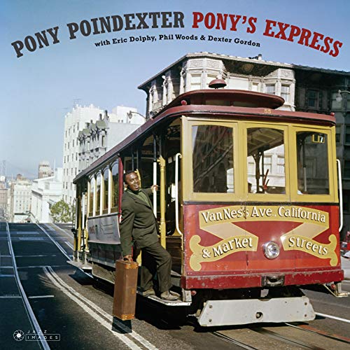 Album cover: Pony Poindexter with a San Francisco cable car.