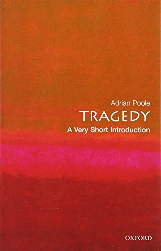Book cover: "Tragedy: A Very Short Introduction" with orange and red tones.