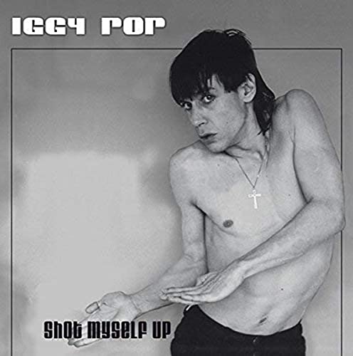 Iggy Pop album cover: black and white portrait of a shirtless man.