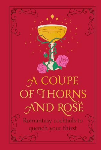 Red book cover with golden goblet, roses, and ornate lettering.
