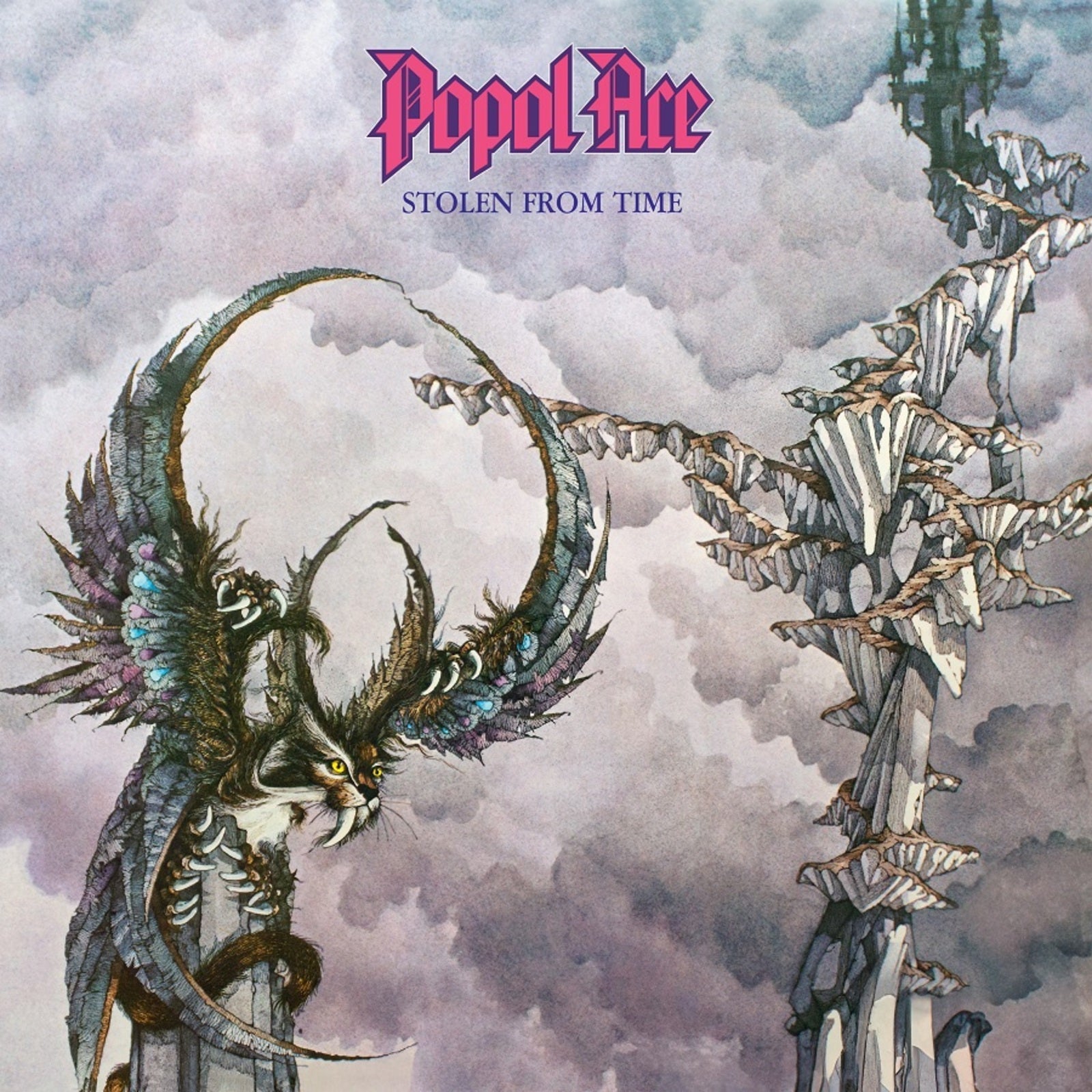 CD cover: fantasy art of a winged cat creature and castle towers.