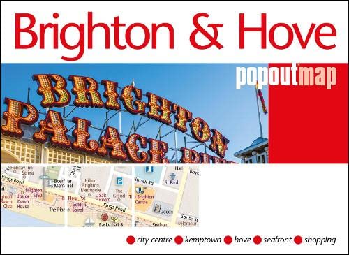 Brighton sign with a section of a detailed city map below.