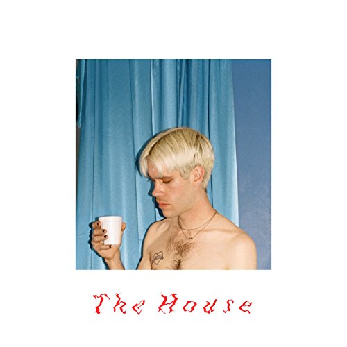 Album cover for Porches’ “The House” featuring a young man with a cup.