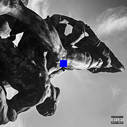 Black and white album cover featuring a distorted, sculptural figure.