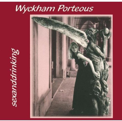 A red album cover with a black and white photo of a woman.