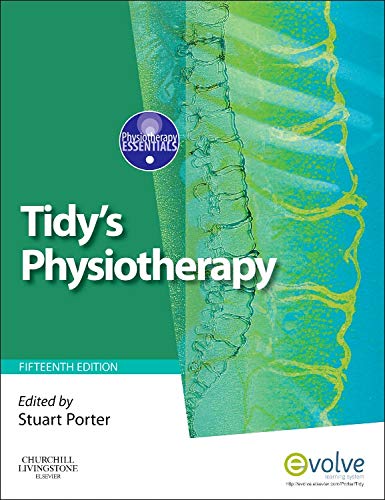 Book cover: "Tidy's Physiotherapy, 15e" with spine and nerve illustration.