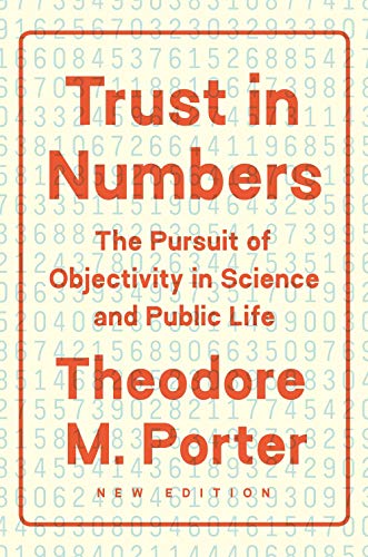 Book cover with red text "Trust in Numbers" over a numerical background.