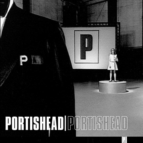 Black and white album cover for Portishead featuring a silhouetted figure and a girl.