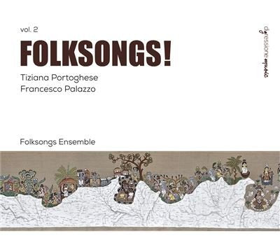 CD cover for "Folksongs! vol.2" by Portoghese and Palazzo, with artwork.