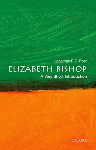 Book cover: "Elizabeth Bishop" with abstract green and orange paint.