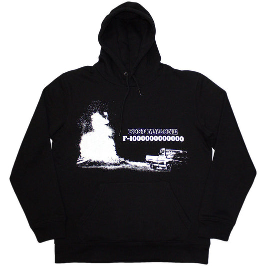 Black pullover hoodie with “Truck” design, likely featuring Post Malone imagery.