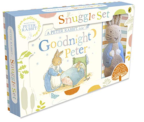 Peter Rabbit Snuggle Set box containing a Goodnight Peter book and a plush rabbit.