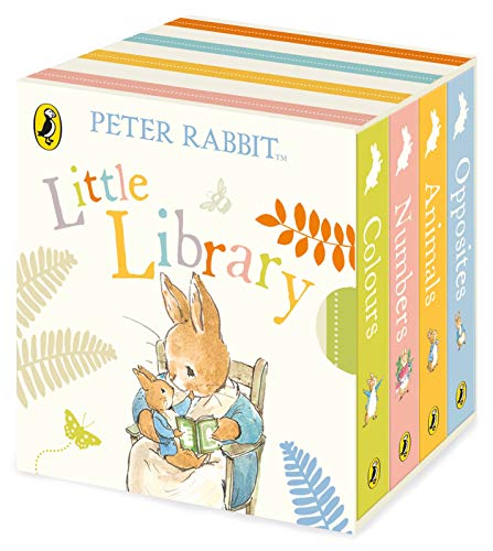 Peter Rabbit Little Library boxed set with illustrated cover and books.